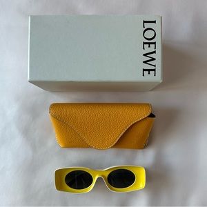 Loewe Paula's Ibiza Rectangle Sunglasses in Yellow